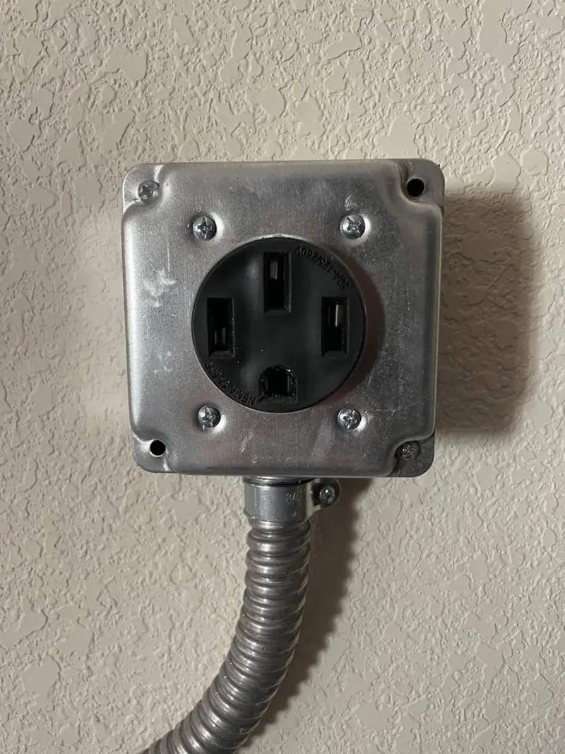 NEMA 14-50 outlet installed for Smart Home Electrical in Santaquin